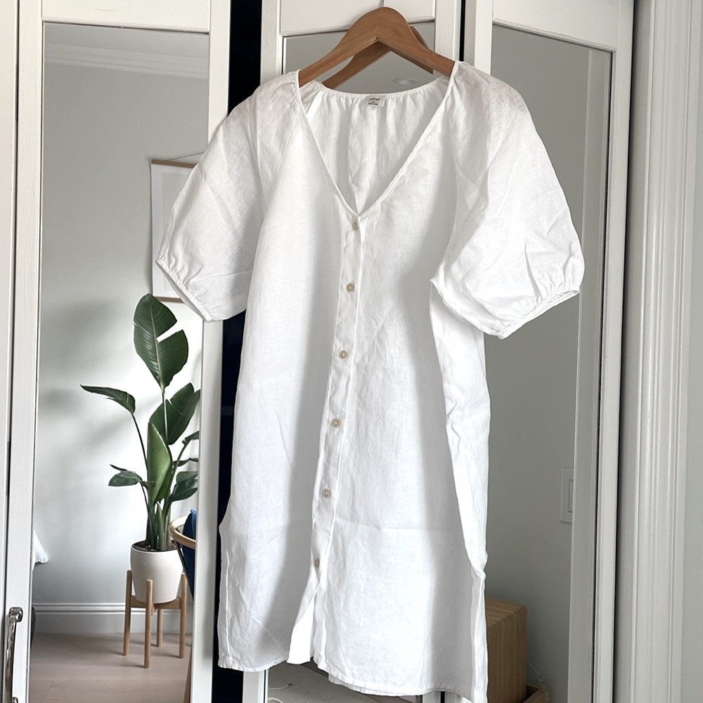 Aritzia Wilfred Apertif white linen dress in XS